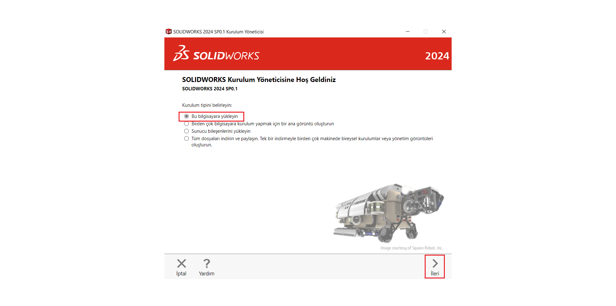 SOLIDWORKS 2024 kurulumu