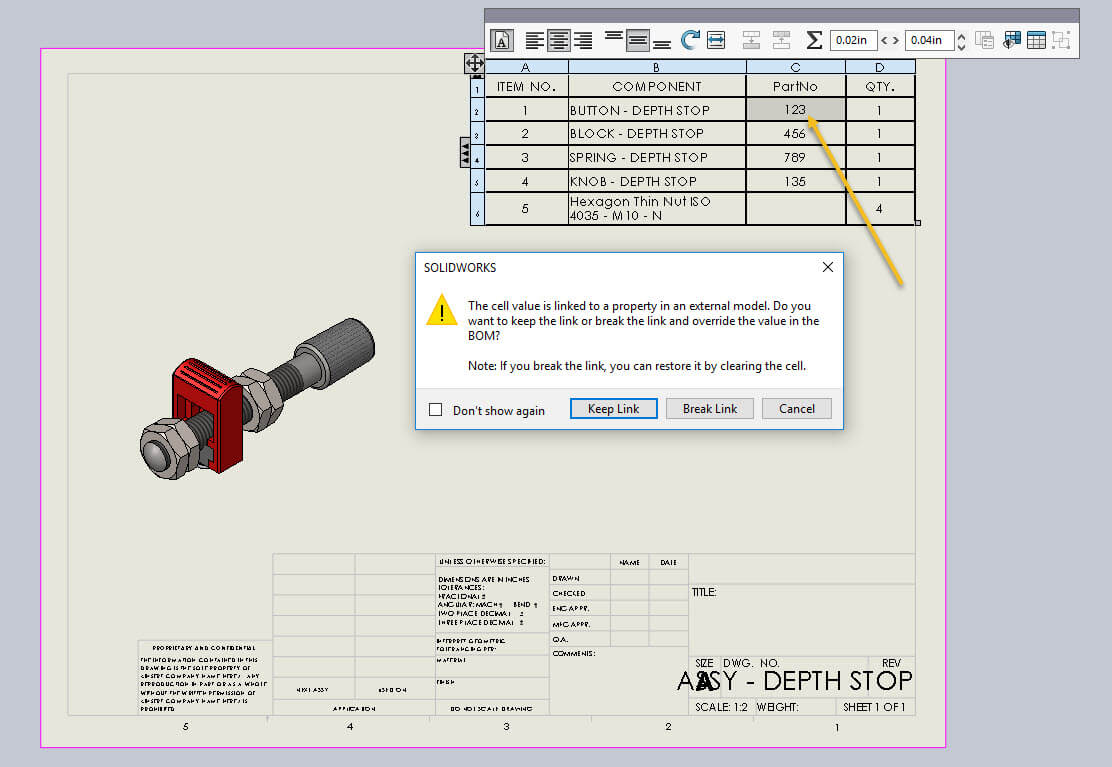 bom solidworks