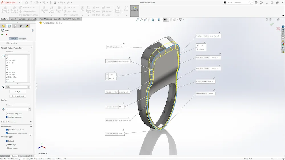 part modelling sketching workflow