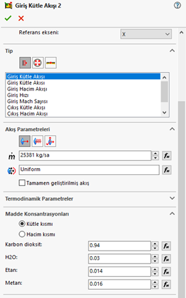 SOLIDWORKS Flow Simulation ile Gaz Karışımı Tanımlaması flow simulation gaz karisimi tanimlamasi 3