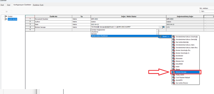 kesme listesi ozel ozelliklere aktarma 4