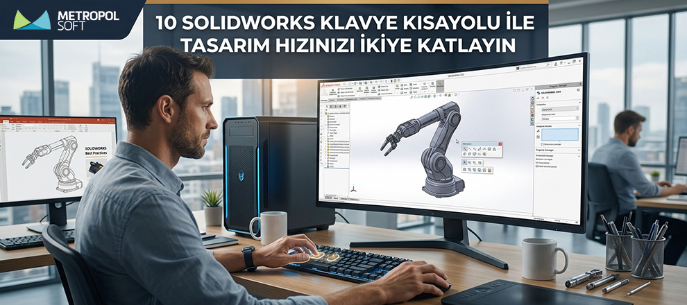 10 SOLIDWORKS Klavye Kısayolu ile Tasarım Hızınızı İkiye Katlayın