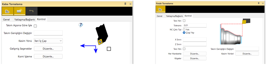 variable machining attributes