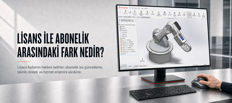 SOLIDWORKS Abonelik Hizmeti Nedir? Kapsamı, Avantajları ve Yenileme Süreci solidworks lisans abonelik farkı